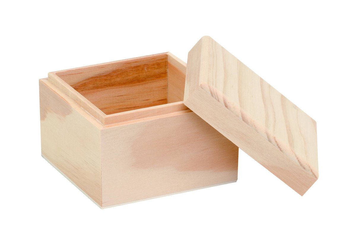 Holzbox Quadrat 9x9x7cm